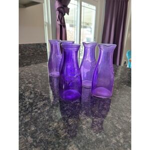 Yorkshire Glassware Amethyst Carafe Pitcher Milk Water Juice Vintage Purple
